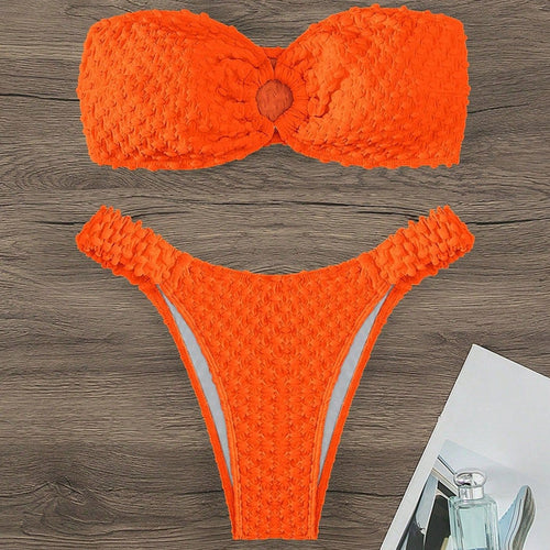 Damen Bandeau-Bikini mit strukturierter Oberfläche und sehr gutem Sitz Echo Archiv