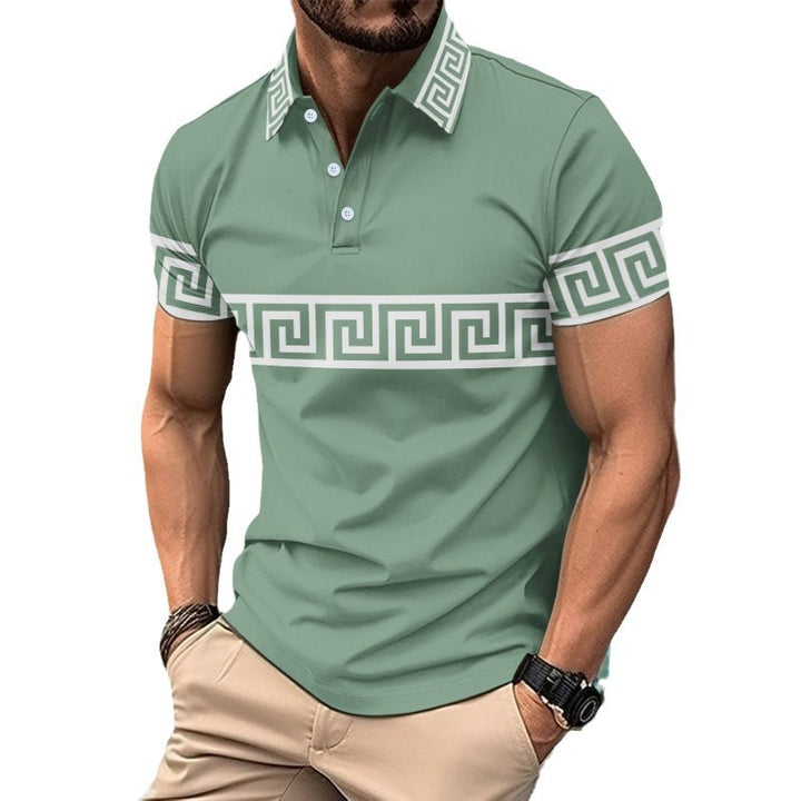 Herren Poloshirt mit modischem Muster und stilvollen Akzenten Echoarchiv