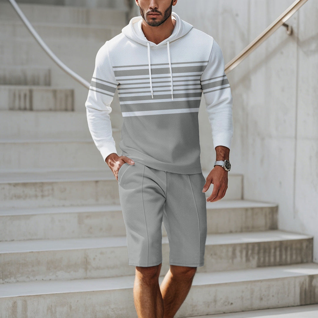Herren Sportliches Kapuzenshirt mit strukturiertem Material und modernen Linien Echoarchiv