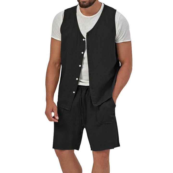 Herren lässige Sommer-Weste mit praktischen Taschen und atmungsaktivem Stoff Echoarchiv