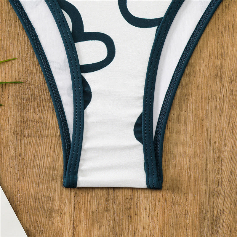 Damen Bandeau-Bikini mit floralem Muster und hohem Schnitt Echo Archiv