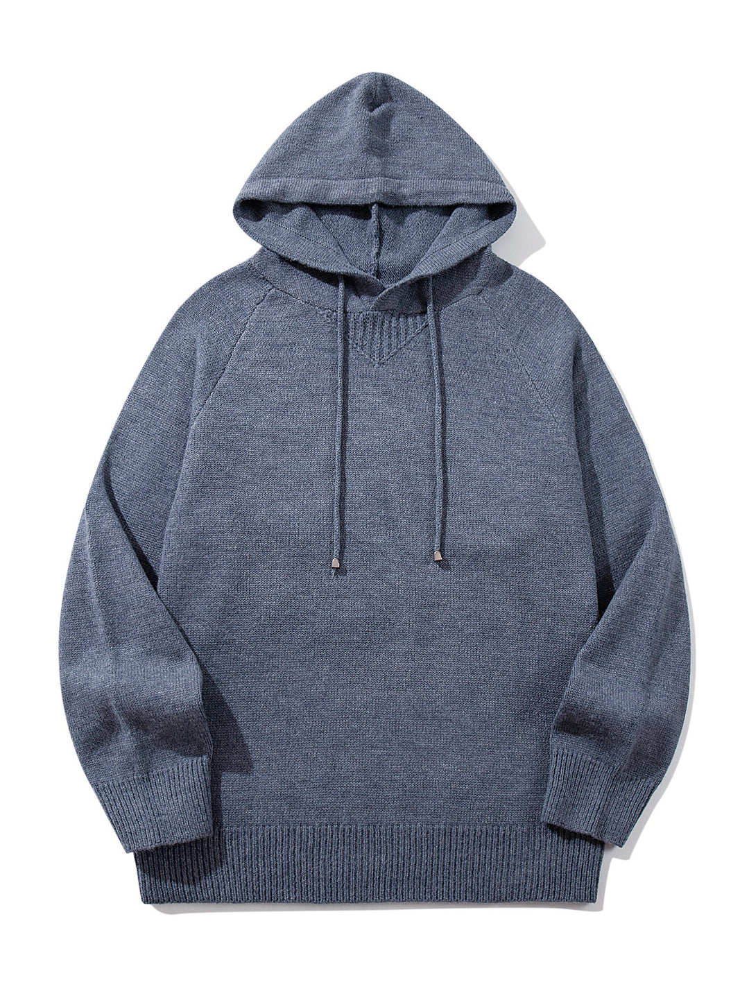 Unisex Strick-Kapuzenpullover mit Raglanärmeln und breitem Rippenbund Echoarchiv