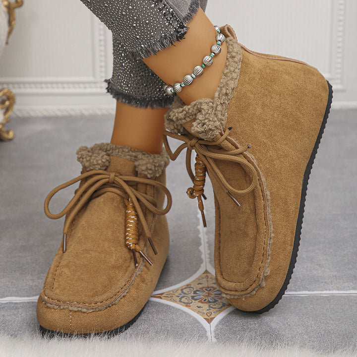 Damen Gefütterte Ankle-Boots im Mokassinstil mit Teddyfutter und profilierter Gummisohle Echo Archiv