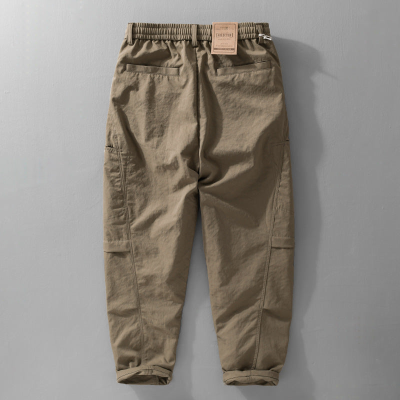 Herren Utility-Cargohose mit Kordelzugbund und seitlichen Pattentaschen Echoarchiv