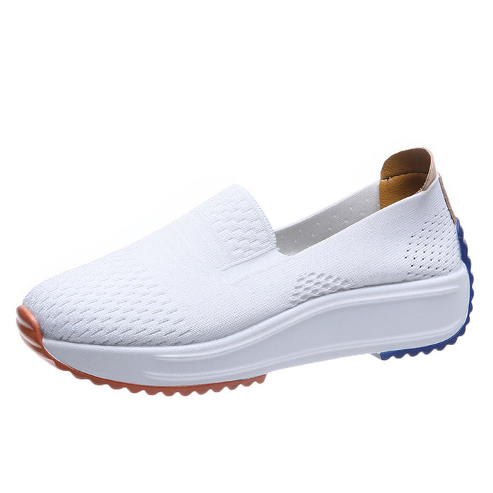 Damen Nahtloser Strick‑Slip‑On‑Walking Sneaker mit ergonomischem Memory‑Foam Echo Archiv