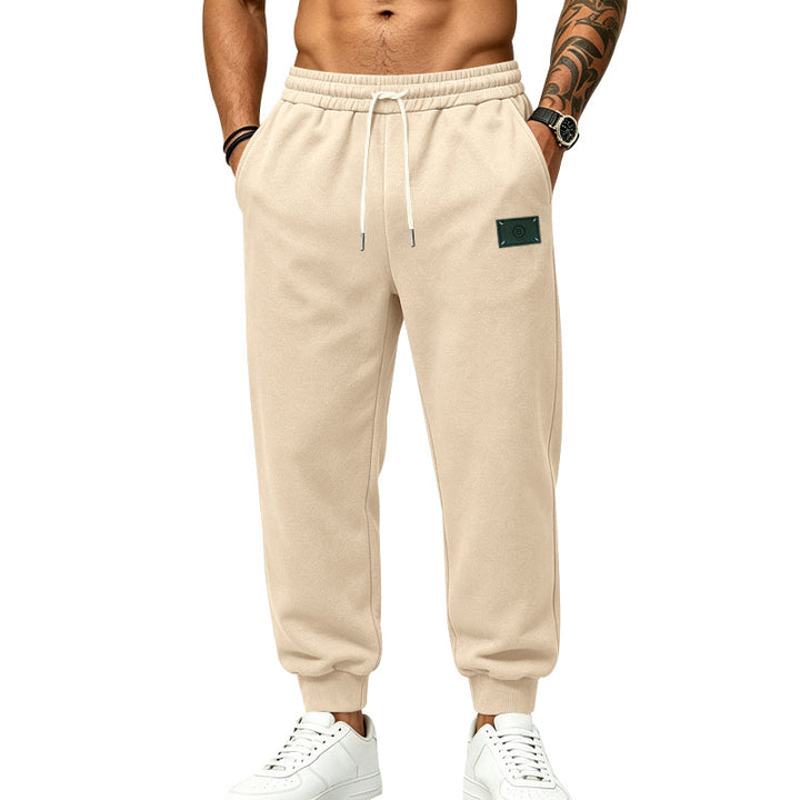 Herren lässig geschnittene Sweat-Jogginghose mit elastischem Bund, Kordelzug und Bündchen Echoarchiv