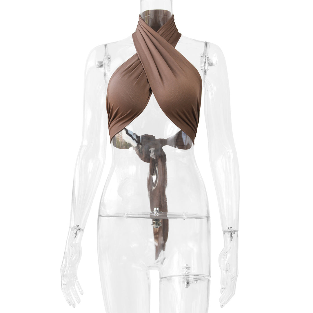 Damen Figurumspielendes Wickeloberteil mit raffiniertem Halterdesign Echo Archiv