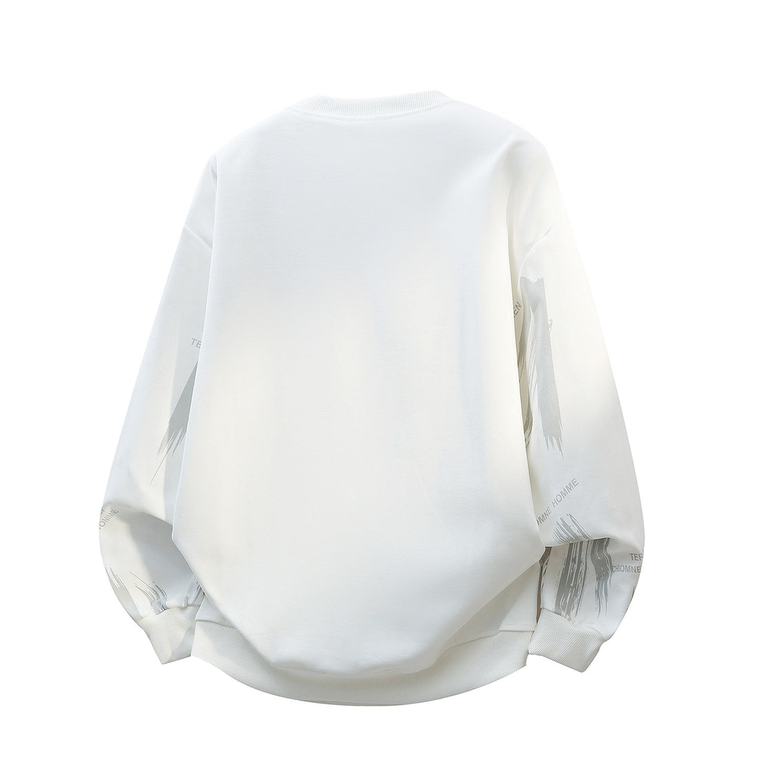 Herren Oversize Rundhals-Sweatshirt mit Pinselprint & elastischen Bündchen Echoarchiv