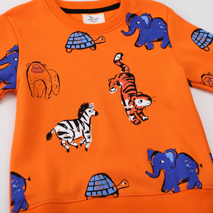 Kinder Sweatshirt mit buntem Tiermotiv Echo Archiv