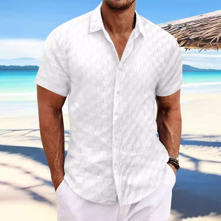 Herren modisches Sommerhemd mit strukturiertem Design Echoarchiv