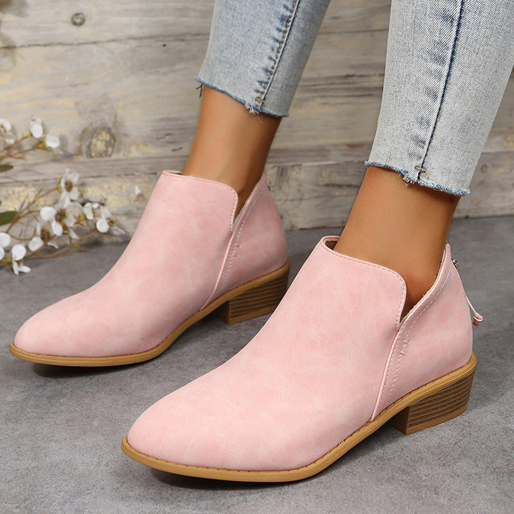 Damen nan spitz zulaufende Schlupf-Ankleboots mit kleinem Blockabsatz und ergonomischem Komfortfußbett Echo Archiv