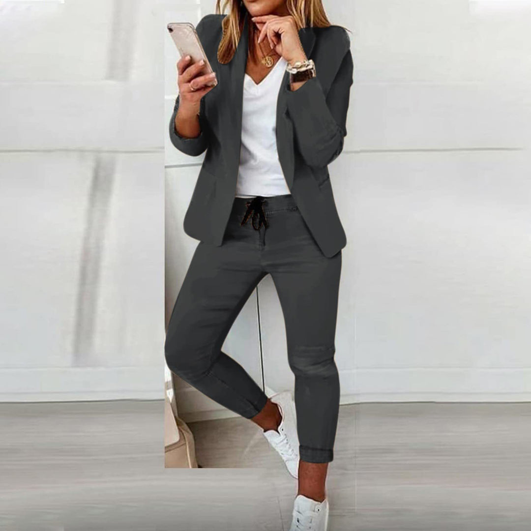 Damen Elegantes Zweiteiliges Blazer-Jogginganzug – Valéne