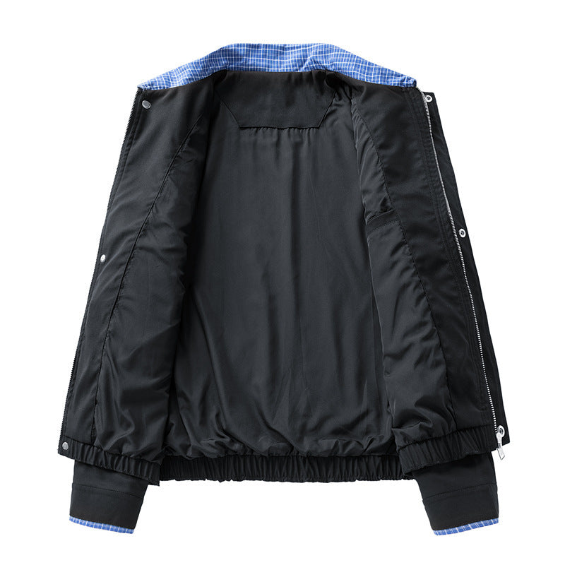 Damen Modische Blousonjacke mit Karo-Kragen Echo Archiv