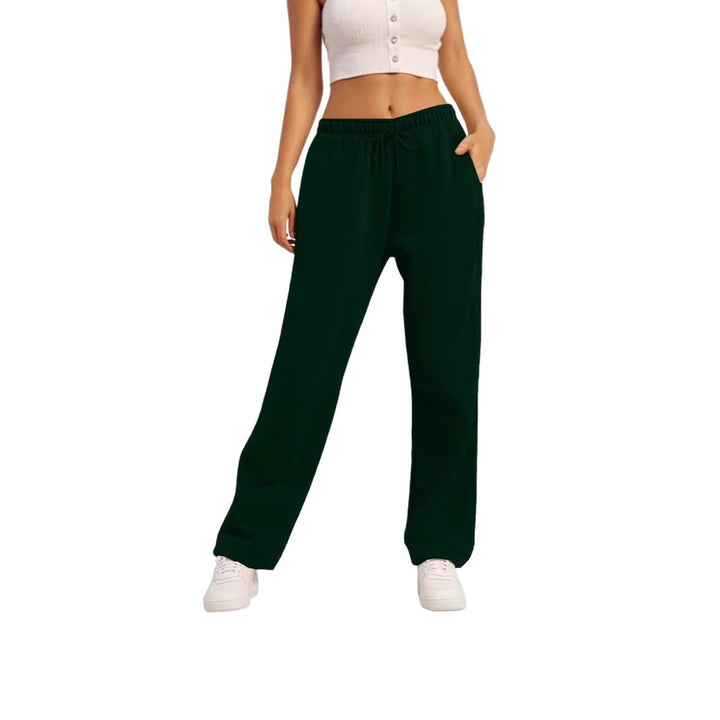 Damen nan weite High‑Waist Loungewear‑Jogginghose mit elastischem Bund Kordelzug und Seitentaschen Echo Archiv