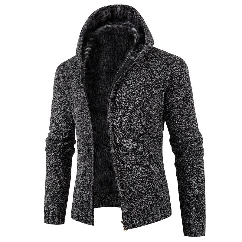 Herren Strickjacke mit Kapuze und weichem Innenfutter Echoarchiv