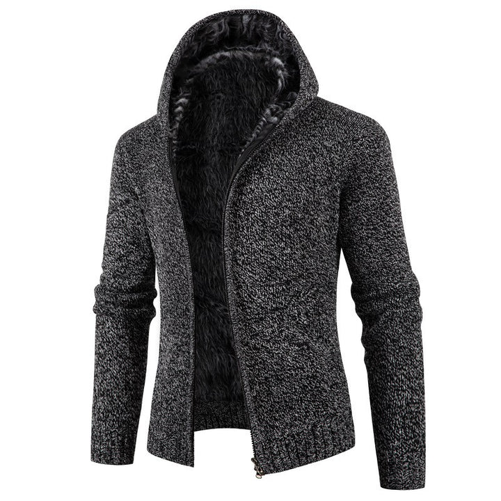 Herren Strickjacke mit Kapuze und weichem Innenfutter Echoarchiv