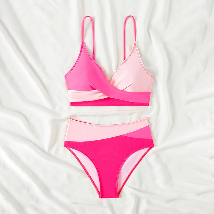 Damen Sportlicher Bikini mit verstellbaren Trägern und elegantem Wickeldetail Echo Archiv