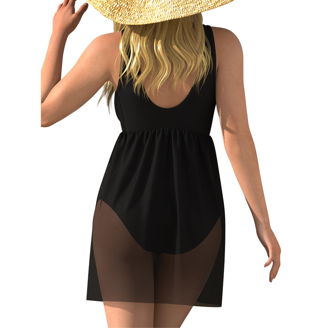 Damen Schwimmdress mit transparenter Overshirt Echo Archiv