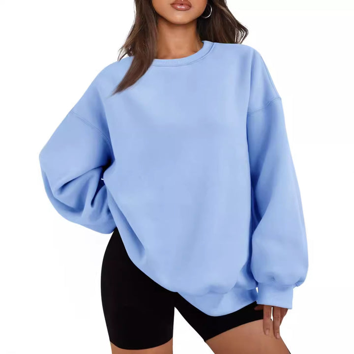 Damen nan Boxy-Crewneck-Sweat mit extraweiter Passform, Raglanärmeln und weichem Fleece-Innenfutter Echo Archiv