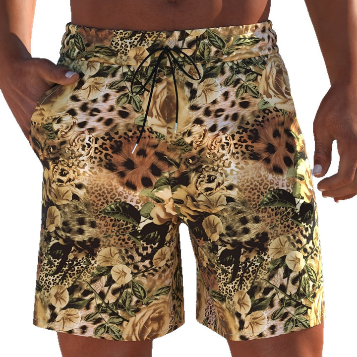 Herren Badeshorts mit animalischem Muster und elastischem Bund Echo Archiv