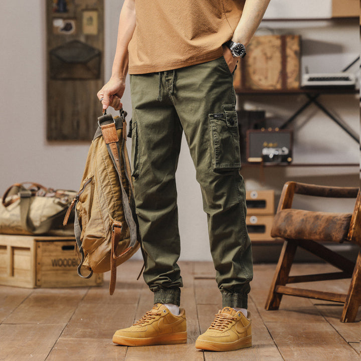 Herren robuste Cargo-Hose mit elastischem Bund und praktischen Taschen Echoarchiv