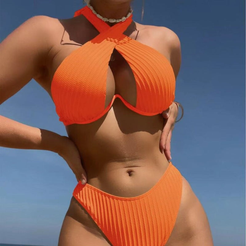 Damen Design-Bikini mit gekreuztem Oberteil Echo Archiv