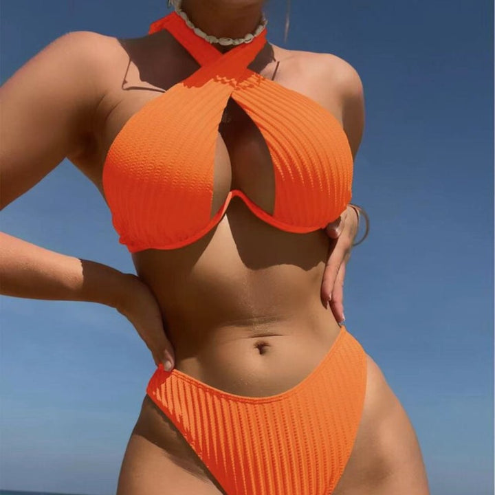 Damen Design-Bikini mit gekreuztem Oberteil Echo Archiv