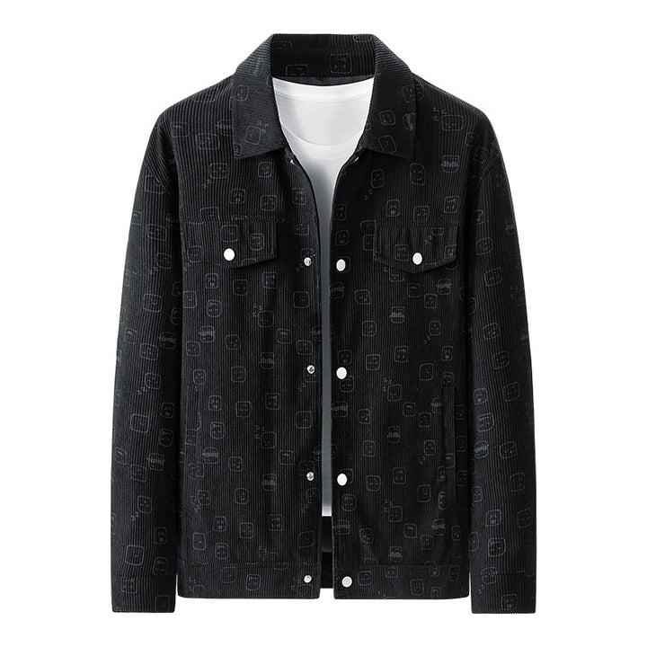 Herren Lässige Cordjacke mit einzigartigem Muster Echo Archiv