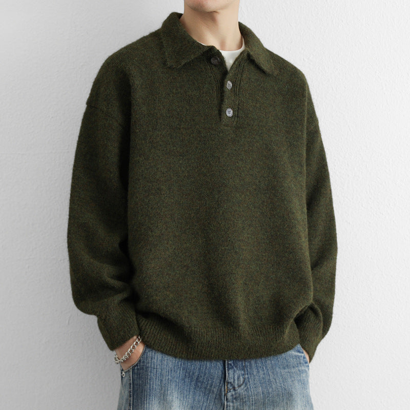 Herren Pullover mit modernem Kragen Echoarchiv