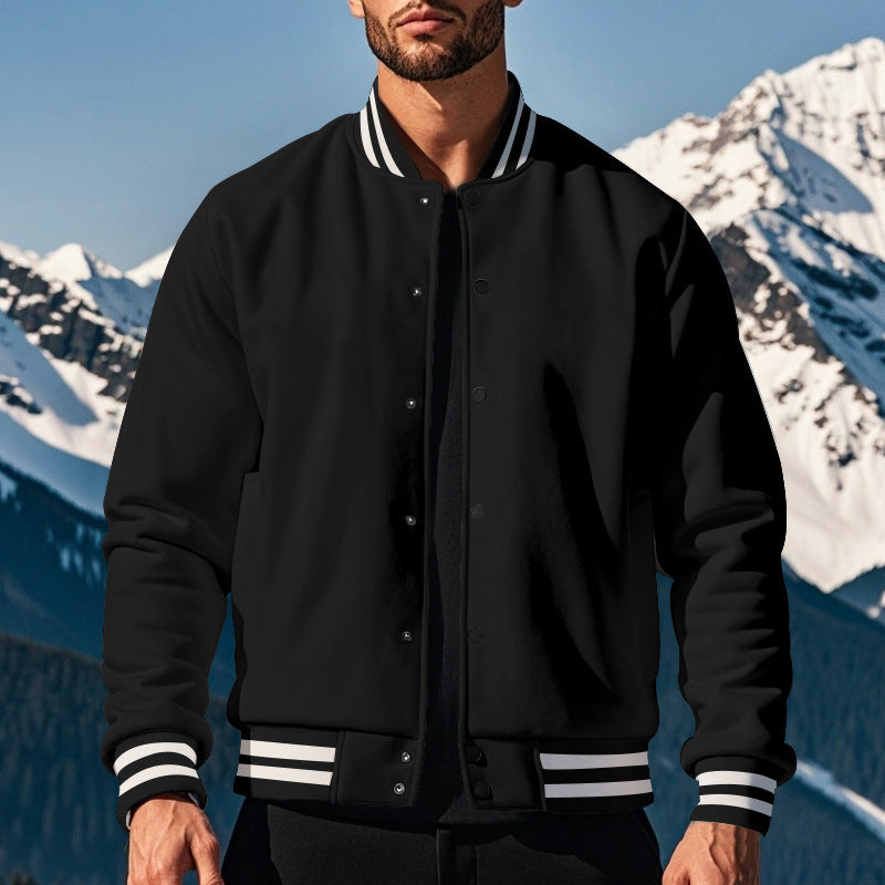 Herren sportliche Bomberjacke mit kontrastierenden Bündchen Echoarchiv