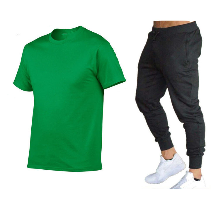 Herren sportliches T-Shirt und Jogginghose-Set mit funktionellem Design Echoarchiv