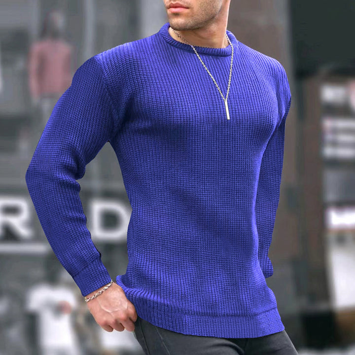 Herren Strickpullover mit strukturiertem Muster Echoarchiv