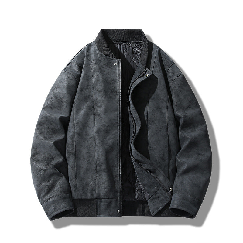 Herren modische Kunstlederjacke mit funktionalem Innenfutter Echoarchiv