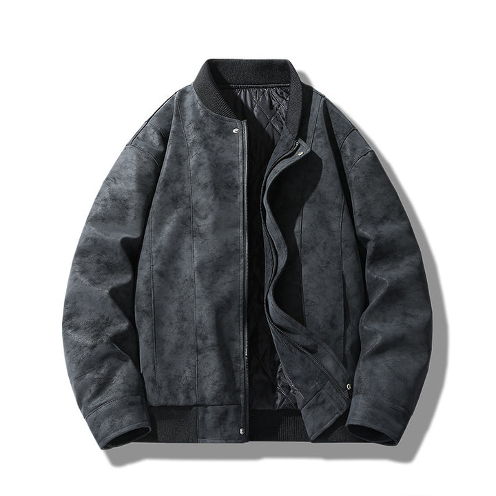 Herren modische Kunstlederjacke mit funktionalem Innenfutter Echoarchiv