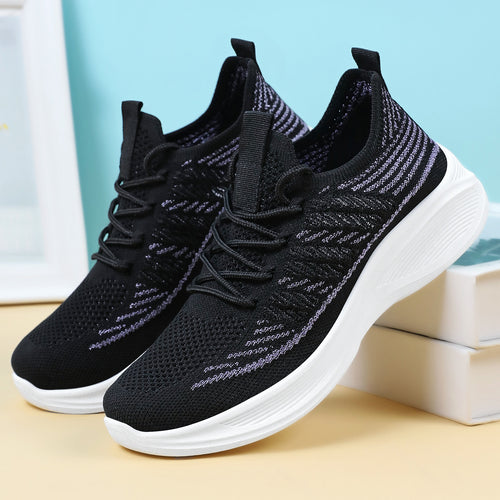 Damen nan ergonomischer Strick-Comfort-Sneaker mit gezielter Belüftung, elastischem Schlupfschaft und stoßabsorbierender Keilsohle Echo Archiv