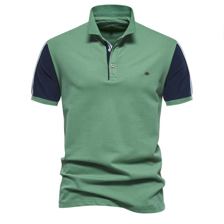 Herren Polohemd mit kontrastierenden Ärmeln Echoarchiv