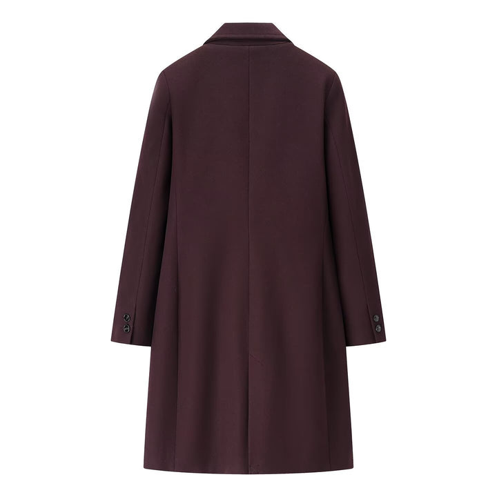 Damen Eleganter Longline-Wollmixmantel mit Reverskragen und Leistentaschen Echo Archiv