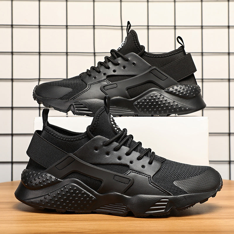 Herren sportlicher Training- und Lifestyle-Sneaker mit elastischem Fersenband, atmungsaktiver Strickkonstruktion und gedämpfter Wellen-EVA-Sohle – Norré