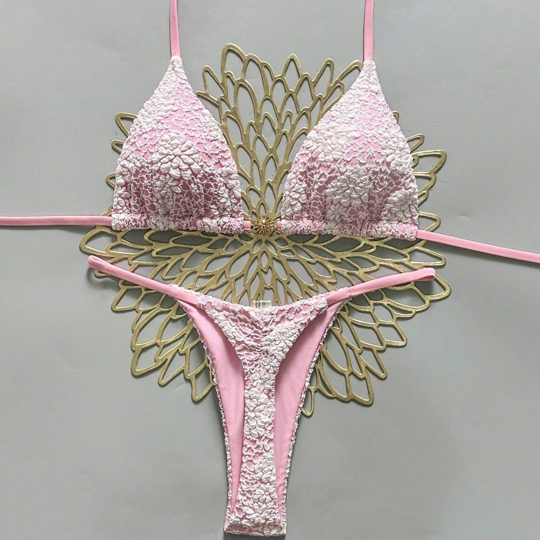Damen Triangel-Bikini mit strukturierter Häkeloptik Echo Archiv