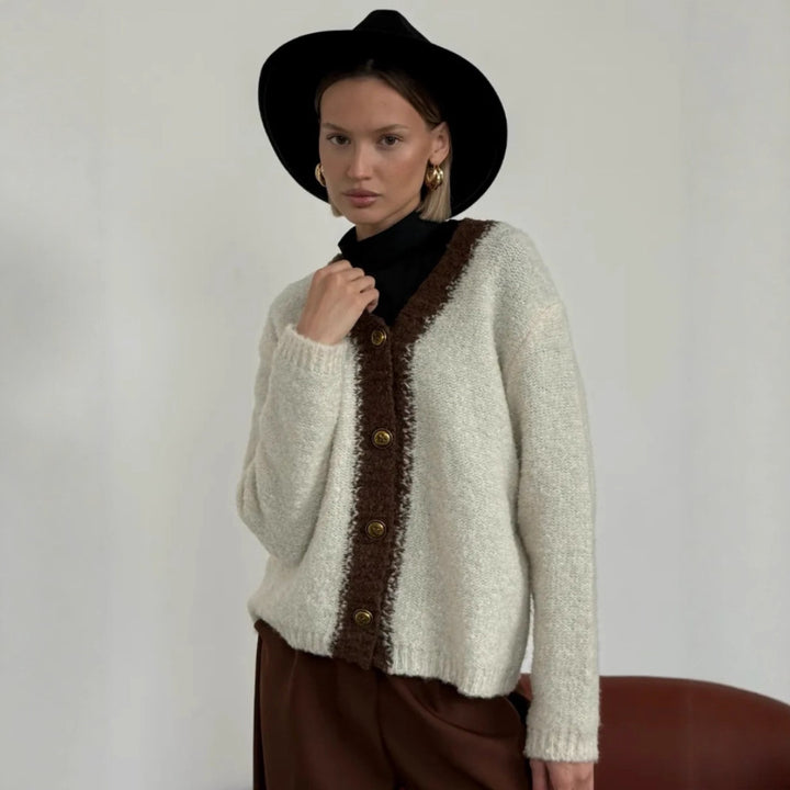 Damen Grob gestrickte Cardigan Echo Archiv