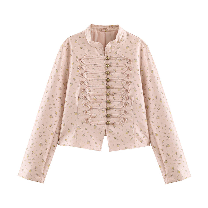 Damen Kurzjacke mit Mandarinkragen und dekorativen Knebelverschlüssen Echo Archiv