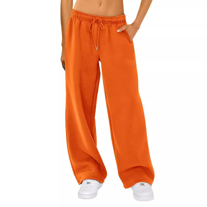 Damen weite Loungehose mit hohem Komfortbund, elastischem Tunnelzug und seitlichen Eingrifftaschen – Avélisse