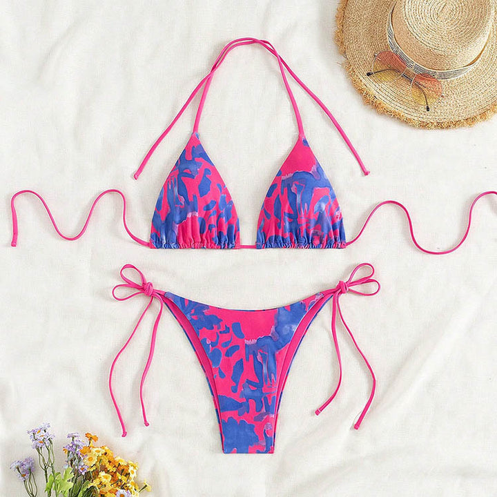 Damen Triangel-Bikini-Set mit elegantem Schnürdetail Echo Archiv