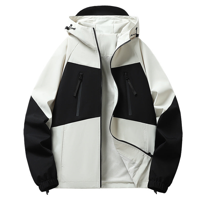 Herren Funktionsjacke mit abnehmbarer Kapuze und wasserabweisendem Material Echoarchiv