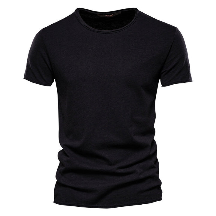 Herren nan leichtes Baumwollshirt mit Rundhalsausschnitt und schlanker Passform Echoarchiv