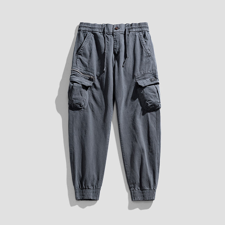 Herren Multifunktionale Cargo-Jogginghose im Urban-Utility-Stil mit elastischem Bund und Klapptaschen Echo Archiv