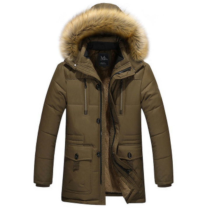 Herren Parka mit Teddyfutter, Kunstfellkapuze und Multifunktionstaschen Echo Archiv