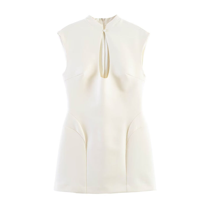 Damen figurbetontes Sommerkleid mit V-Ausschnitt und Rückenschlitz Echo Archiv