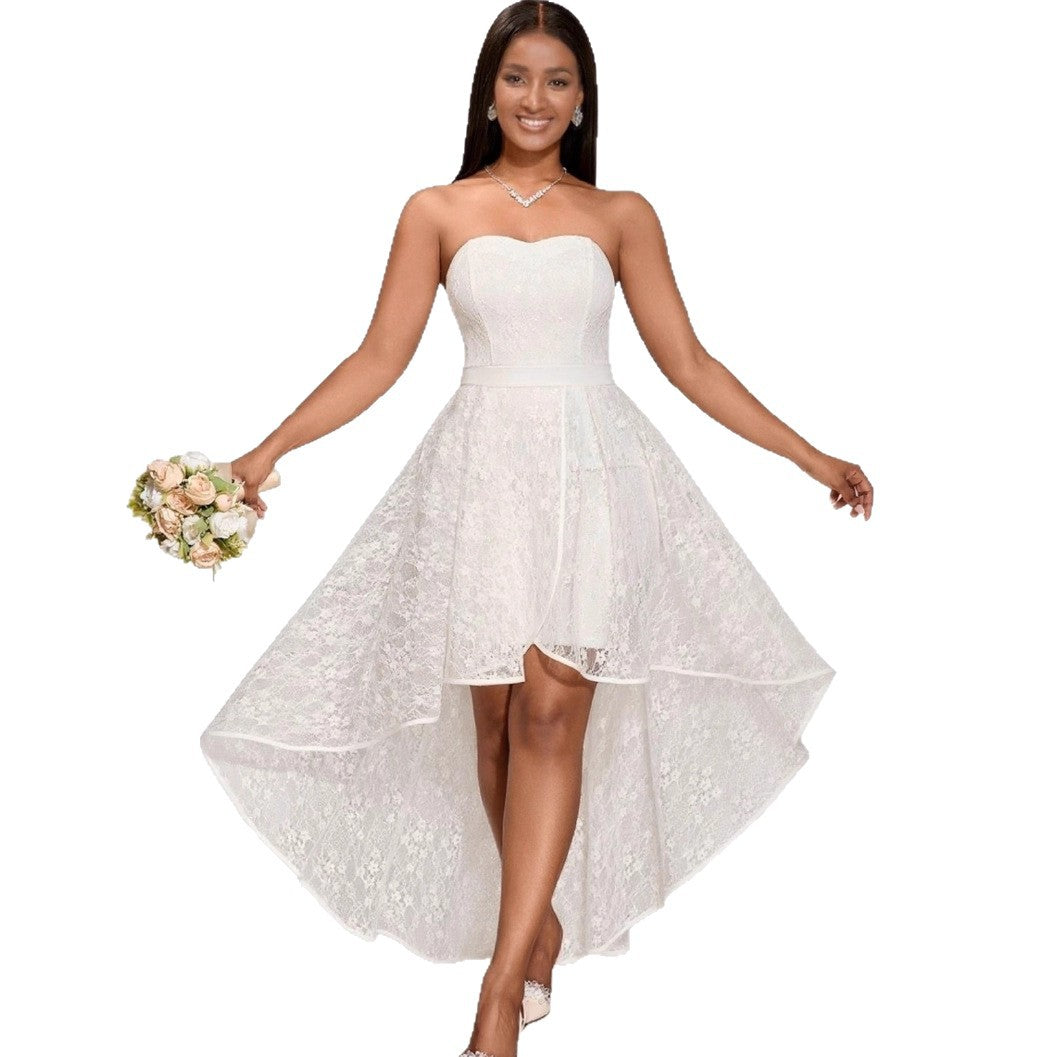 Damen Elegantes Hochzeitskleid mit asymmetrischem Saum Echo Archiv