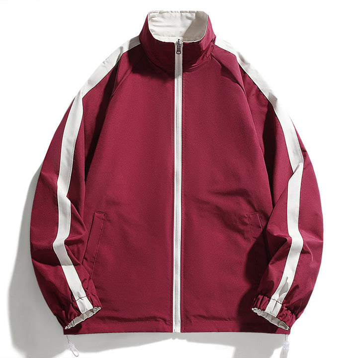 Herren Sportliche Übergangsjacke mit hohem Kragen und seitlichen Reißverschlusstaschen Echoarchiv
